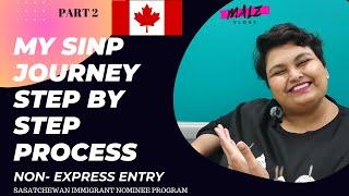 NON EXPRESS ENTRY PNP   STEP BY STEP PROCESS  SINP STUDENT STREAM  HOW TO APPLY -PART 2