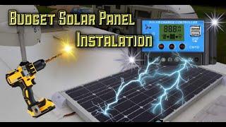 Caravan solar panel installation