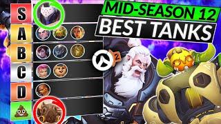 NEW TANK TIER LIST - BEST Heroes to Main MID SEASON 12 PATCH - Overwatch 2 Meta Guide