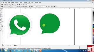 whatsapp logo in corel draw corel draw tutorial in hindi