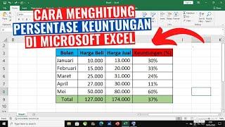 Cara Menghitung Persentase Keuntungan di Microsoft Excel