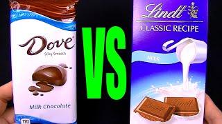 Dove vs Lindt Cheap or Expensive - What is the Best Tasting Milk Chocolate? FoodFights Candy Review