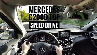 Mercedes-Benz C200d 2016 - POV on german Autobahn by day and night - Top Speed Drive