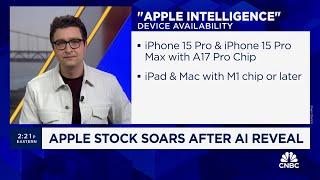 Apple stock soars after AI reveal