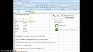 Merging First Name and Last Name in Excel