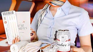 ASMR  First-Class Lounge Flight Attendant Roleplay  Skincare Massage Personal Attention