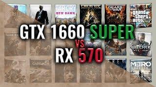 GTX 1660 SUPER vs RX 570 Benchmarks  59 tests