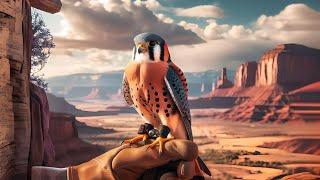 Falconry Kestrels vs Red tailed hawk