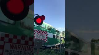 14 Seconds Of Me Railfanning A Go Train At A Crossing. Caught A Double Engine