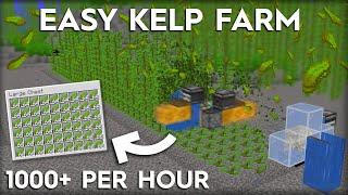 Minecraft Kelp Farm - Easy Build and Over 1000+ Kelp Per Hour