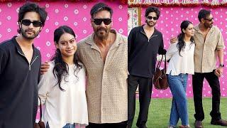 Nysa Devgan Looks Beautiful Posing With Dad Ajay Devgan At Jamnagar