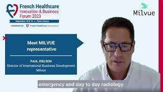 Meet MILVUE ate the French Healthcare innovation and Business Forum 2023