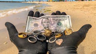 I Found 9 Wedding Rings Underwater in the Ocean While Metal Detecting $10000+ Returned to Owner