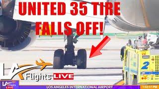 BREAKING NEWS United Flight 35 lands after tire falls off