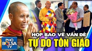 Họp báo ở quận Cam về vấn đề Tự do Tôn giáo nhiều lần đề cập đến trường hợp sư Minh Tuệ ở Việt Nam