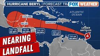 Extremely Dangerous Category 4 Hurricane Beryl Nearing Landfall in Windward Islands