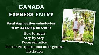 Canada Express Entry 2023  PR application   Step By Step Guide  Real PR application submission