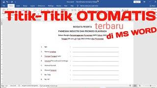 Cara membuat titik titik otomatis di word