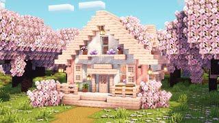 Minecraft How to Build a Cherry Blossom Starter House  Tutorial