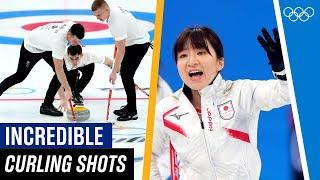 The most INCREDIBLE Curling Shots at Beijing 2022