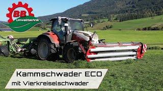 BB-Umwelttechnik  Steyr CVT 4130  BBU Kammschwader 330F ECO  Krone Swadro 1400 4- Kreiselschwader