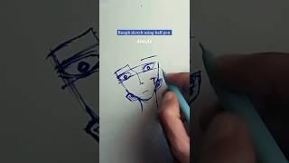 Rough sketch using ball pen #short #satisfying #viral #trendingsong