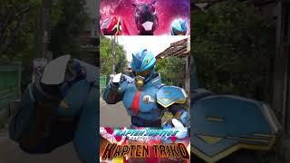 kapten justice mencoba mensadarkan kamen rider gotchard dari hipnotis