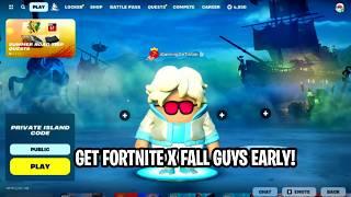 How to Get Access to Fortnite x Fall Guys Early and Check all the skins in your Locker #fortnite