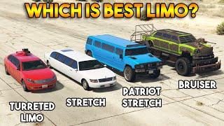 GTA 5 ONLINE  TURRETED LIMO VS STRETCH VS PATRIOT STRETCH VS BRUISER WHICH IS BEST LIMO?