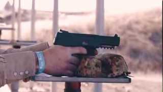 Five-Seven pistol at 100 Meters - Soligor 80-200 f3.5 on EOS M test video