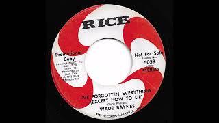 Wade Baynes - Ive Forgotten Everything Except How To Lie