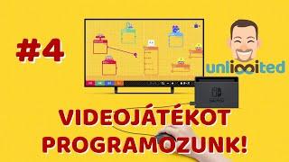 #4 Videojátékot programozunk - NEGYEDIK LECKE  GAME BUILDER GARAGE