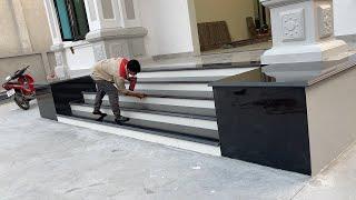 Amazing Techniques Construction And Install Granite Porch Step For Your House