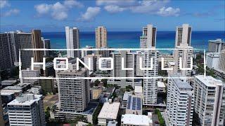 Honolulu Hawaii  4K Drone Footage