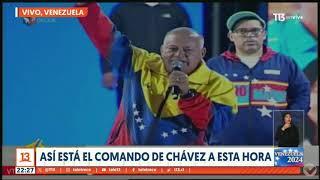 Discurso de Diosdado Cabello previo a conocer los resultados de las elecciones en Venezuela