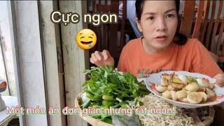 Thịt ăn cùng với cà pháo là một món ăn yêu thích mời cả cùng ănBaby Thinh & Mom