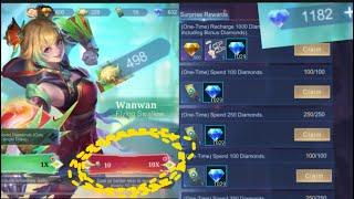 Wanwan 11.11 skin draw with 1000 diamonds and free tokens  tickets  drawing part 1