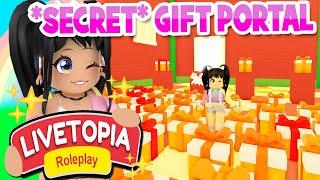 *NEW* EPIC SECRET GIFT PORTAL LOCATION in LIVETOPIA Roleplay roblox