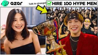 What Happens If You Hire 100 HYPE MEN On AZAR APP?  OMEGLE  OMETV  She Was Speechless PART 4