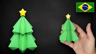 Origami Árvore de Natal Modular - Instruções em Português PT-BR