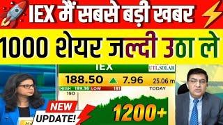 iex share latest news  iex share target  indian energy exchange share analysis iex share price nse