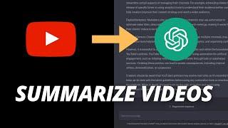 How to Summarize a YouTube Video with ChatGPT? 2024