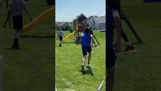 Colin hits a line drive dinger off of Albert #viral #wiffleball #sports #shorts #fyp #mlb