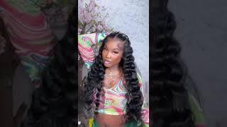 Detailed deep wave lace frontal wig install  Gorgeous！！‍️