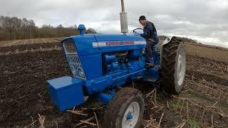 1968 Ford 5000 4.2 Litre 4-Cyl Diesel Tractor 75 HP with Fiskars Plough