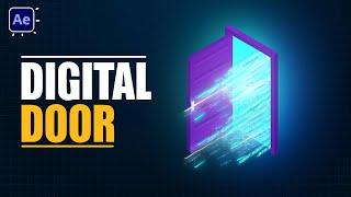 Digital Door Animation in After Effects Tutorials