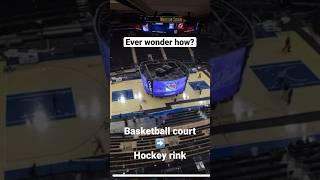#nba court transform time lapse to #nhl rink
