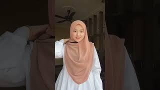 Cara Pakai Hijab Segiempat Oval Malaysia yang Mudah dan Simple #hijab #tutorialhijab #shorts