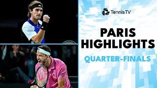 Tsitsipas Faces Zverev Dimitrov & Khachanov Clash  Paris 2024 Quarter-Final Highlights