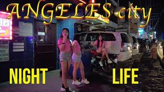 Freelancers Girls in Angeles city. Fields Avenue & Walking Street at Night.